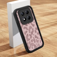 HONTINGA Xiaomi Redmi Note 14 Pro ile Uyumlu Kılıfı Düşüme Önleyici Basitlik Anti Düşme Kamera Korumali Inek Derisi Deseni Siyah Desen Yumuşak Silikon Telefon Kılıfı Kadın ve Erkek Için Uygundur K2-0235