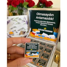 Siyah Lale Nikah Şekeri Karton Kutulu Baskılı Madlen Çikolata 50 Adet