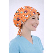 Dr. Mitra Cerrahi Bone Medikal Doktor Hemşire Hastane Bonesi Unisex - Somon Maske