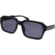 Luxon Collection Kalın Camlı Siyah Çerceveli Mavi Camlı Şık Görünüm Gözlük