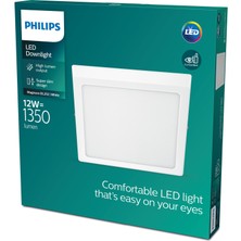 Philips Magneos Kare Tavan Lambası 12W 1350 Lumen 4000K Gün Işığı (21 Cm)