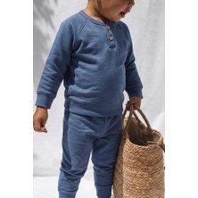 Cigit Reglan Kol Patlı Basıc Takım 1-8 Yaş İndigo Mavi
