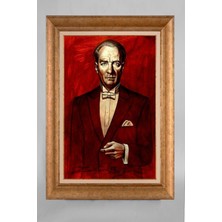 Giyense Özel Seri Altın Paspartulu Çerçeveli Atatürk Tablo T573