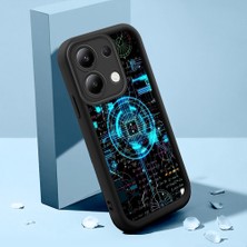 HONTINGA Xiaomi Redmi Note 13 ile Uyumlu Kılıfı Düşüme Önleyici Basitlik Anti Düşme Kamera Korumali Para Deseni Siyah Desen Yumuşak Silikon Telefon Kılıfı Kadın ve Erkek Için Uygundur K2-0213