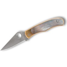 Spyderco Bug Nickel Silver Abalone Plainedge Çakı