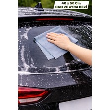 Manosta Iz Bırakmayan Mikrofiber Cam ve Ayna Bezi 40X50 cm | Oto Iç-Dış Cam, Ayna, Ekran Temizlik Bezi