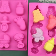 Gratia Silikon Bebek Eşyaları Muffin Cupcake Epoksi ve Mini Kek Kalıbı Büyük 6'lı