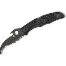 Spyderco Matriarch 2 Black Lightweigt Emerson Opener Black Blade Spyderedge Çakı