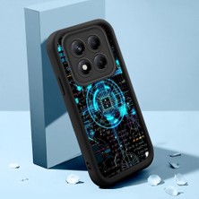 HONTINGA Xiaomi Redmi Note 14 Pro ile Uyumlu Kılıfı Düşüme Önleyici Basitlik Anti Düşme Kamera Korumali Para Deseni Siyah Desen Yumuşak Silikon Telefon Kılıfı Kadın ve Erkek Için Uygundur K2-0213