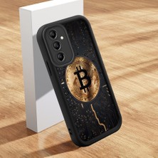 HONTINGA Samsung Galaxy A14 ile Uyumlu Kılıfı Düşüme Önleyici Basitlik Anti Düşme Kamera Korumali Para Deseni Siyah Desen Yumuşak Silikon Telefon Kılıfı Kadın ve Erkek Için Uygundur K2-0213