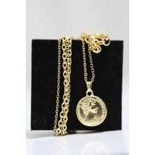 Luxon Collection Gold Avustralya Figürlü Çelik Gold Kolye