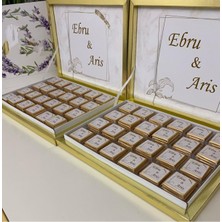 Siyah Lale Karton Kutulu Baskılı Madlen Çikolata 75 Adet