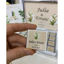 Siyah Lale Karton Kutulu Baskılı Madlen Çikolata 75 Adet