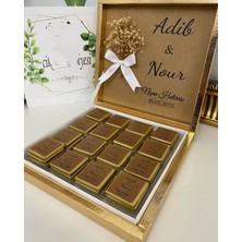 Siyah Lale Karton Kutulu Baskılı Madlen Çikolata 50 Adet