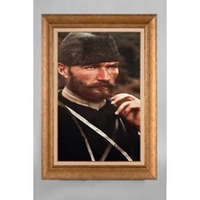 Giyense Özel Seri Altın Paspartulu Çerçeveli Atatürk Tablo T585