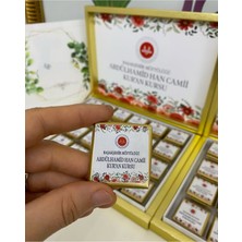 Siyah Lale Nikah Şekeri Karton Kutulu Baskılı Madlen Çikolata 75 Adet