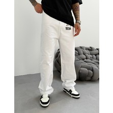 KağanKY Beyaz Relax Baggy Jean