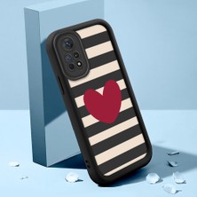 Ucuc Xiaomi Redmi Note 11 Pro 4g Uyumlu Siyah Silikon Kalp Desenli Lens Koruma Şok Emici Esnek Kılıf