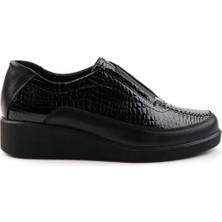 Bambi Siyah Siyah Hakiki Deri Kadın Casual Ayakkabı K01809034003