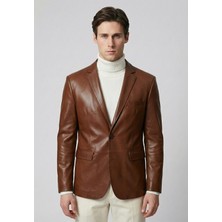 Felix Hardy Kahverengi Hakiki Kuzu Derisi Erkek Ceket