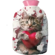 Bosphorus 2 Adet Sıcak Su Torbası Peluş Kedili Termofor 19X13X2CM 500 ml