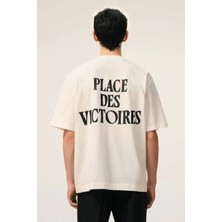Ami Paris Beyaz Pamuklu Place Des Victoires Baskılı Tişört