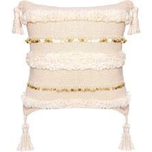 Bohemart Morocco Yastık Punch Kcapk Elişi Keten Kırlent Dolgulu Tasarım