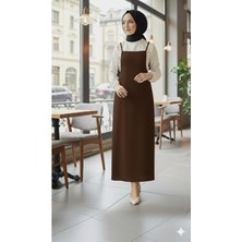 Eceylül Moda Siyah Tesettür Ip Askılı Jile (Elbise Uzun Boydan Salopet Elbise Moda Trendi)