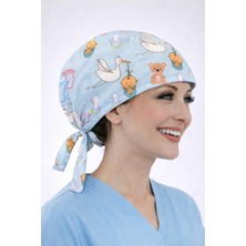 Dr. Mitra Cerrahi Bone Medikal Doktor Hemşire Hastane Bonesi Unisex -Ebe Desen