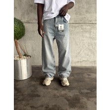 KağanKY Mavi Yıkamalı Relax Baggy Jean