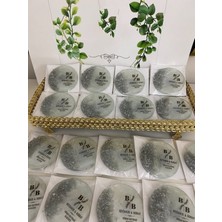 Siyah Lale Nikah Şekeri Epoksi Magnet Taşlı Paketli Nikah, Söz, Nişan Hediyelik - 25 Adet