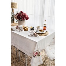 Elart Vintage Yemek Seti 12 Kişilik Masa Örtüsü Takımı (150X210 Cm)