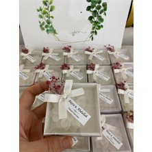 Siyah Lale Nikah Şekeri Kutulu Mum Nikah, Söz, Nişan Hediyelik - 50 Adet