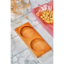 Sween Home 2 Bölmeli Ahşap Yağdanlık Altlığı