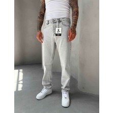 KağanKY Gri Yıkamalı Baggy Jean
