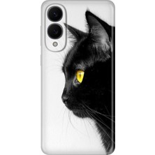 Senada Samsung Galaxy S25 Edge Kılıf Desenli Baskılı Tpu Rubber Kapak Kedi Bakışı