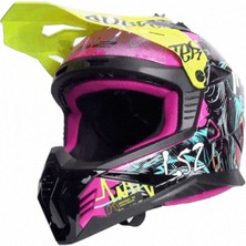 LS2 FAST 2 GORILLA -NEON SARI KASK  - MOR - S