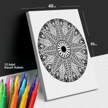 Zen 40X50 Tuval Boyama Seti - 12'li Keçeli Kalem Ile Birlikte -