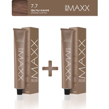 Maxx Deluxe 2'li Tüp Boya 60 ml 7.7 Işıltılı Kahve