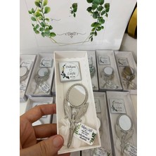 Siyah Lale Nikah Şekeri Metal Kına Ayna ve Çikolata Nikah, Söz, Nişan, Kına Hediyelik - 25 Adet