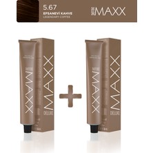 Maxx Deluxe 2'li Tüp Boya 60 ml 5.67 Efsanevi Kahve
