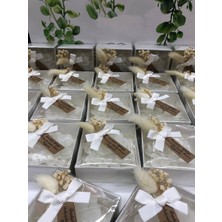 Siyah Lale Nikah Şekeri Kutulu Mum Nikah, Söz, Nişan Hediyelik - 50 Adet