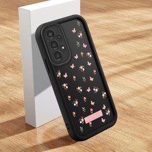 Ucuc Samsung Galaxy A13 4g Uyumlu Siyah Silikon Lens Koruma Şok Emici Esnek Kılıf Kelebek Desenli