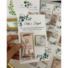 Siyah Lale Nikah Şekeri Kahve ve Çikolata Kartı Nikah, Söz, Nişan Hediyelik - 25 Adet