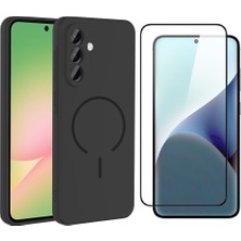 Vendas Samsung Galaxy A17 Kılıf M-Safe Şarj Özellikli Zore Meta Kapak + Cam Ekran Koruyucu
