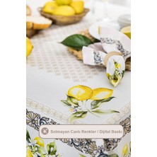 Elart Limonlu Yemek Seti 12 Kişilik Masa Örtüsü Takımı (150X210 Cm)
