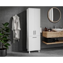 Merlin Mobilya Sezar Kirli Sepetli Banyo Dolabı