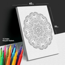 Sevgi Çemberi 40X50 Tuval Boyama Seti - 12'li Keçeli Kalem Ile Birlikte -