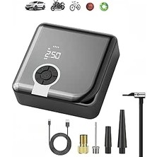 Leerfei Taşınabilir Powerbankli Kendinden Şarjlı Dijital Ekranlı Hava Kompresörü Medyatech