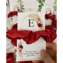 Siyah Lale Nikah Şekeri Kına Tokası Hediyelik Kırmızı - 25 Adet